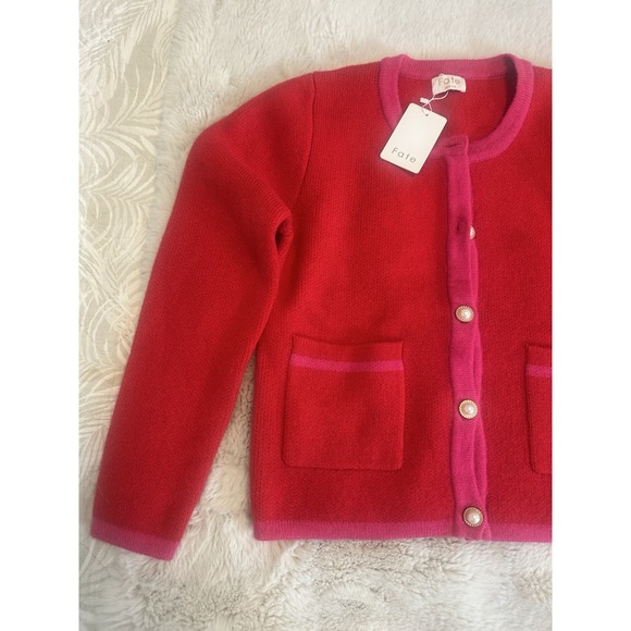 Fate‎ Cardigan Sweater Women's Red Size Médium - Picture 3 of 9